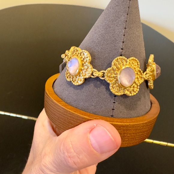 NWT Authentic Luxury Julie Vos Flower Station Iridescent Rose Statement Bracelet - Picture 14 of 17